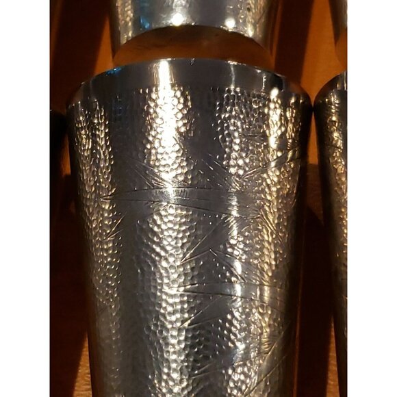 Antique Signed Chinese Sterling Silver JADEGREEN Cup 2.5" Bamboo Design - Picture 2 of 6